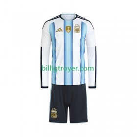 Billige Fotballdrakter Argentina World Cup Barn Hjemmedraktsett 2026 Langermet